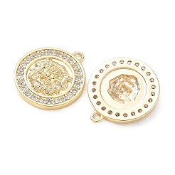 Brass Micro Pave Clear Cubic Zirconia Pendants&nbsp;KK-CBA3EDE-06G-B