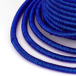 ポリエステルメタリックコード  内部の鉄チェーン付き  ブルー  4x3.5~4mm  約18ヤード/ロール&nbsp;MCOR-P004-15