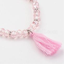 Glass Beads Stretch Charm Bracelets&nbsp;BJEW-JB03089