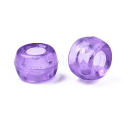 透明プラスチックビーズ  バレル  ミディアム蘭  9x6.5mm  穴：3.5mm  約259個/70g&nbsp;LS-TACR-ZX017-02B