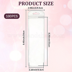 透明なプラスチック製の再封可能な袋  長方形  透明  24x6.5x0.2cm&nbsp;OPP-CP0001-01A