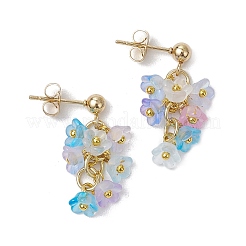 5 Pairs Flowers 304 Stainless Steel Acrylic Stud Earrings for Women&nbsp;EJEW-JE06373