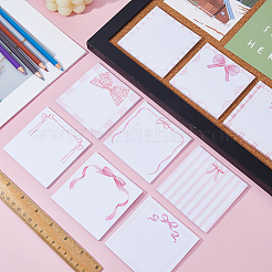 9 Books Square with Bowknot Memo Pad Sticky Notes&nbsp;AJEW-WH0596-521