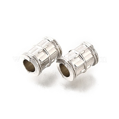 合金ビーズ  カドミウムフリー＆鉛フリー  コラム  プラチナ  9.5x6.5mm  穴：3.5mm  約945個/1000g&nbsp;TIBE-L008-47P