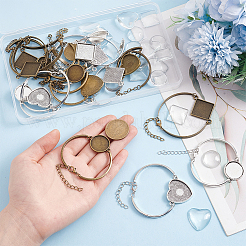 DIY Blank Dome Alloy Bracelet Making Kits&nbsp;DIY-GO0002-22