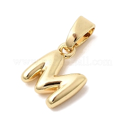 Brass Letter Charms&nbsp;KK-G554-22G-M