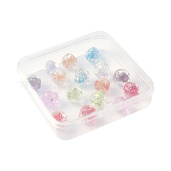 16個 8色 手作りホイルランプワークビーズ  ナゲット  ミックスカラー  9~10.5x10~11.5x10~11.5mm  穴：1.2~1.8mm  2個/カラー&nbsp;FOLI-FS0001-04