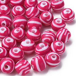 Opaque Striped Acrylic Beads&nbsp;MACR-S373-27A-03