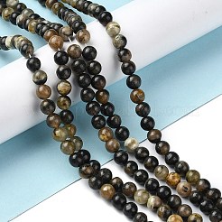 天然キアストライト ビーズ 連売り  ラウンド  6mm  穴：0.7mm  約71個/連  15.75~15.94インチ（40~40.5cm）&nbsp;G-G103-A01-01