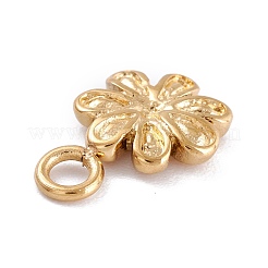 304ステンレスペンダント  花  ゴールドカラー  14.5x10x2.5mm  穴：2.3mm&nbsp;STAS-E487-07G