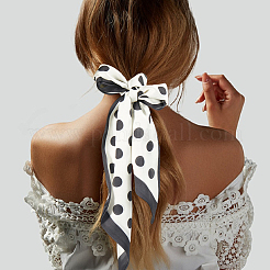 Polka Dot Pattern Polyester Fabric Scarf for Women Girls&nbsp;AJEW-WH20072-65