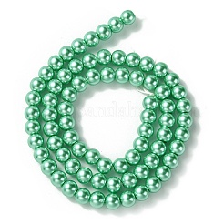 Eco-Friendly Dyed Glass Pearl Beads Strands&nbsp;HY-A008-6mm-RB014