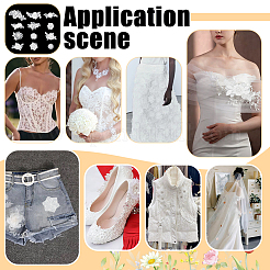 24Pcs 12 Styles Computerized Embroidery Polyester Ornament Accesories&nbsp;DIY-GA0007-55C