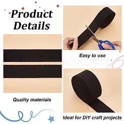 10mポリエステルリボン  家の装飾のための  ギフトのラッピングと DIY 工芸品の装飾  フラット  ブラック  1-3/8インチ（36mm）  約10.94ヤード（10m）/ロール&nbsp;OCOR-WH0082-97A