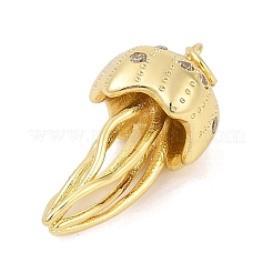 Brass Micro Pave Cubic Zirconia Pendants&nbsp;KK-U058-52G