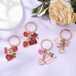 Valentine's Day Alloy Enamel Keychain&nbsp;KEYC-YW00185-01