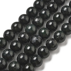 Natura Black Jade Beads Strands&nbsp;G-D0001-06-12mm