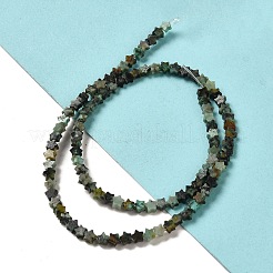 天然アフリカンターコイズ（ジャスパー）ビーズ連売り  スター  4x4.5x2mm  穴：0.8mm  約102個/連  15.35インチ（39cm）&nbsp;G-G085-B06-01