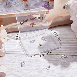 6セット3スタイル925スターリングシルバーロブスタークロウクラスプ  丸カン付き  銀  9~11x6~7x2.5~4mm  穴：3mmと4mm  2セット/スタイル&nbsp;STER-BBC0001-19