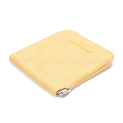 Puイミテーションレザーレディースバッグ  正方形  シャンパンイエロー  8x8cm&nbsp;ABAG-P005-A02