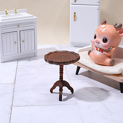 木製デスクミニモデル  マイクロランドスケープドールハウスアクセサリー  小道具の装飾のふりをする  シエナ  48x57mm&nbsp;DJEW-WH0016-90