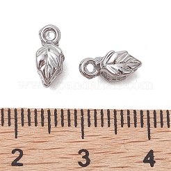変色しない304ステンレススチール製アイスピックピンチベイル  葉  ステンレス鋼色  9.5x4mm  穴：0.9mm  ピン：1mm&nbsp;LS-STAS-K277-05A-P