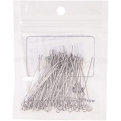 304ステンレススチールアイピン  ステンレス鋼色  40x0.6mm  穴：2mm  100個/箱&nbsp;STAS-PH0019-26P