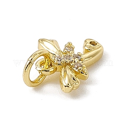 Brass Micro Pave Cubic Zirconia Charms&nbsp;ZIRC-F132-21G