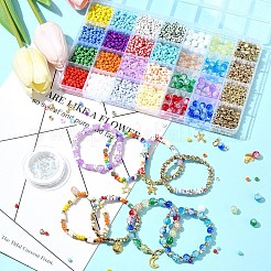 DIY Alloy & Polymer Clay & Glass Earring/Bracelets Jewelry Making Kits&nbsp;DIY-FS0007-29