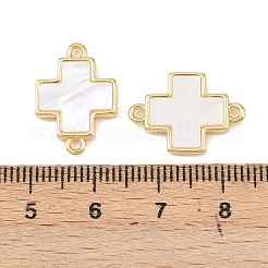 Natural White Shell Cross Pendants&nbsp;KK-P339-15G