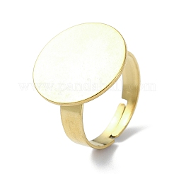 304 Stainless Steel Pad Rings Setting&nbsp;RJEW-H221-01G-02