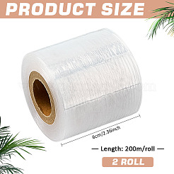 PEプラスチックラップ  透明  60mm  200 m /ロール&nbsp;LS-FIND-WH0139-719B