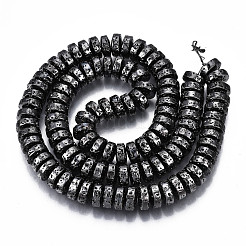 Electroplated Natural Lava Rock Beads Strands&nbsp;G-T114-67