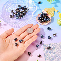 60Pcs 3 Styles Dyed Natural Cultured Freshwater Pearl Rice Pendants&nbsp;PALLOY-CW00005