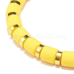 7Pcs 7 Colors Column Polymer Clay Stretch Beaded Bracelets&nbsp;BJEW-JB08764