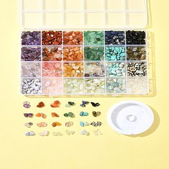 天然および合成宝石チップブレスレット作成キット  0.5mm&nbsp;DIY-FS0008-22
