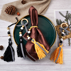 4Pcs 2 Style Senior Year Theme Woolen Yarn Tassels Pendant Decorations&nbsp;HJEW-CF0001-18