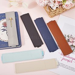 6Pcs 6 Colors Imitation Leather Pen Holder&nbsp;ABAG-CP0001-15B