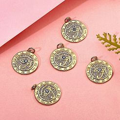 5Pcs Brass Micro Pave Clear Cubic Zirconia Pendants&nbsp;ZIRC-SZ0003-07