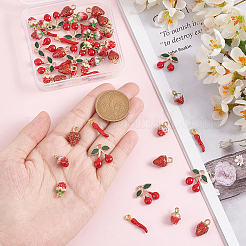 50Pcs 5 Styles Alloy Enamel Charms&nbsp;ENAM-PH0002-66