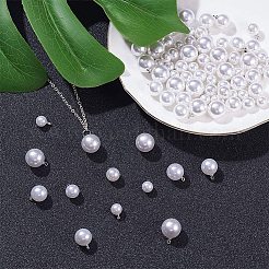 樹脂模造パールペンダント  プラチナメッキ合金パーツ  ラウンド  ホワイト  74x73x25mm  約80個/箱&nbsp;RESI-PH0001-09