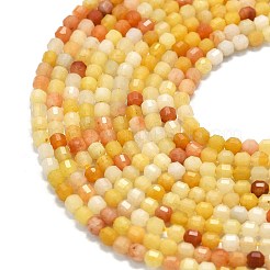 Natural Golden Silk Jade Beads Strands&nbsp;G-A260-A27-01