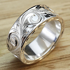 Sculptured Vine Pattern Brass Finger Rings for Women&nbsp;FS-WGD177A-02