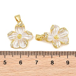 Brass Micro Clear Cubic Zirconia Peg Bails Pin Pendants&nbsp;KK-CBA6A75-52B-G