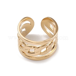 Ion Plating(IP) 304 Stainless Steel Cuff Rings&nbsp;RJEW-G285-80G