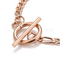 Ion Plating(IP) 304 Stainless Steel Chain Bracelets for Women or Men&nbsp;BJEW-A039-03RG