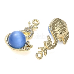 Alloy Rhinestone Pendants&nbsp;FIND-D044-22G-02