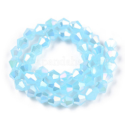 Imitation Jade Electroplate Glass Beads Strands&nbsp;EGLA-A039-J6mm-B03