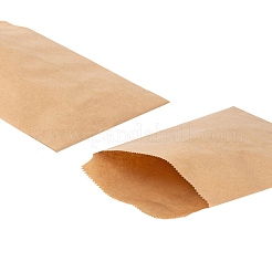 100本2色ホワイト＆ブラウンクラフト紙袋  ハンドルなし  食品保存袋  18x13cm  50個/カラー&nbsp;CARB-LS0001-04