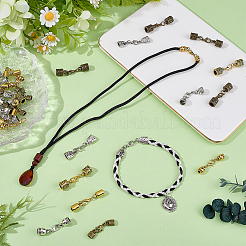 32Pcs 8 Styles Alloy Cord Ends&nbsp;HJEW-SC0003-07